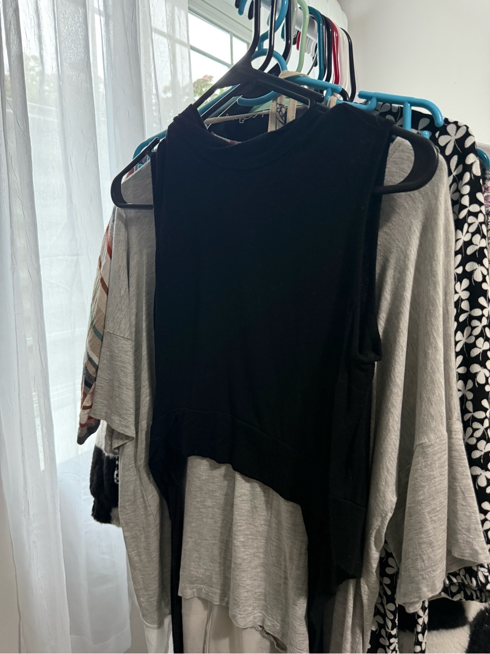 Alya Black Sleeveless Mock Neck Tank Top